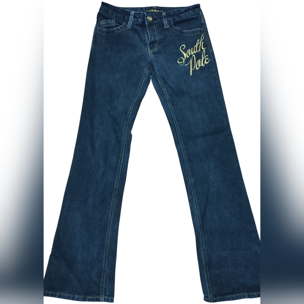 South Pole Y2K Spell Big Logo Baggy Women's Skater Jeans,  Street Wear Size 7